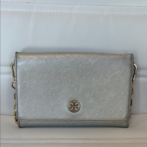 Tory Burch Metallic Silver Crossbody bag - Picture 1 of 8